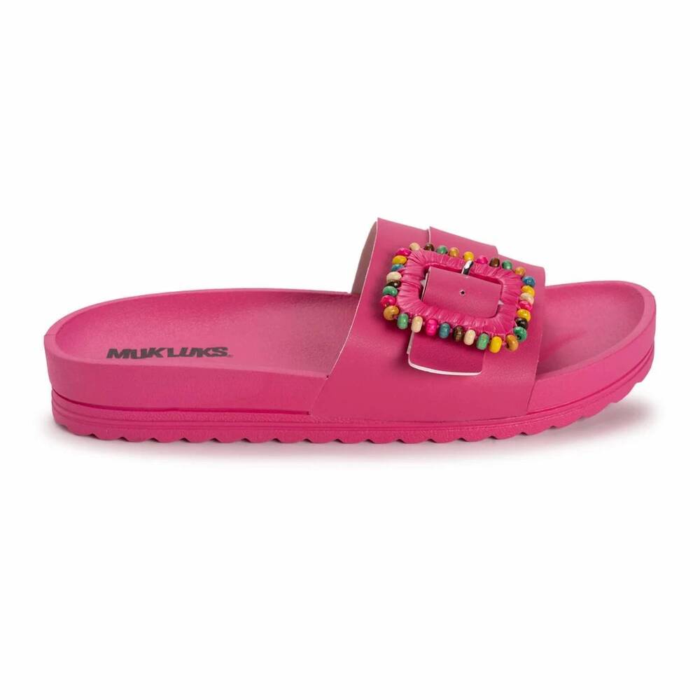 NEW MUK LUKS women's grand colette sandal in magenta